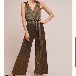 Anthropologie Vanessa Virginia Bronze Jumpsuit
